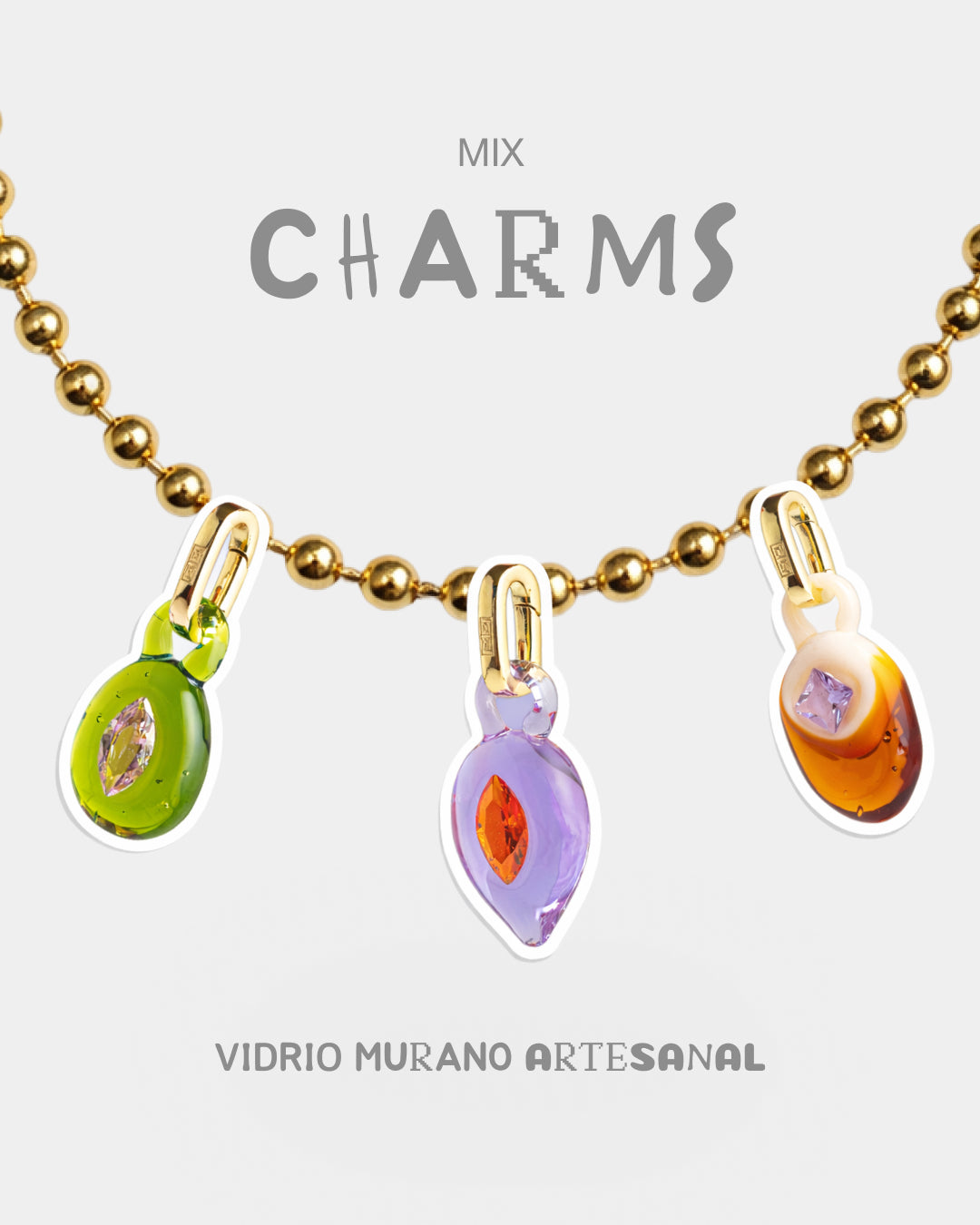Set de 3 charms Mix